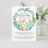 ジャングルキリン赤ちゃんシャワーベビー用ブック エンクロージャーカード (スタンド正面)