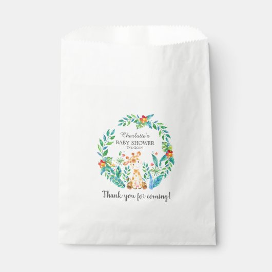 ジャングルキリン赤ちゃんシャワー優先バッグ フェイバーバッグ (正面)