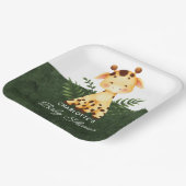 ジャングルキレーフベビーシャワー紙プレート ペーパープレート (傾斜あり)