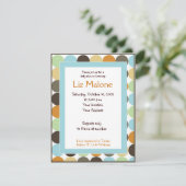 ジャングルキングライオンドットベビーシャワー招待状 招待状 (スタンド正面)