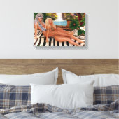 ジャングルクイーンズキャットファイト キャンバスプリント (インサイチュ (寝室))