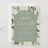 ジャングルグモダンレリーアーチ | Two Wild 招待状 (正面)