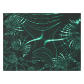 ジャングルグリーンとネオミントのミックスの尖った曲線 テーブルクロス (正面(横))