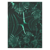 ジャングルグリーンとネオミントのミックスの尖った曲線 テーブルクロス (正面)