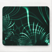 ジャングルグリーンとネオミントのミックスの尖った曲線 マウスパッド (正面)