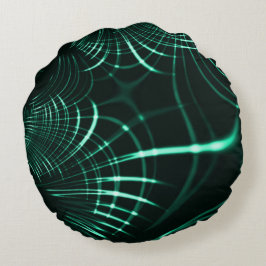 ジャングルグリーンとネオミントのミックスの尖った曲線 ラウンドクッション