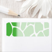 ジャングルグリーンのキリンプリントパターン。 ラベル (インサイチュ)