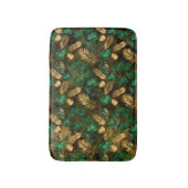 ジャングルグリーンイエロートロピカルパーム葉 バスマット (正面縦)