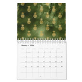 ジャングルグリーンイエローパイナップル熱帯果物 カレンダー (2月 2026)