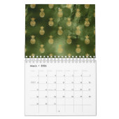 ジャングルグリーンイエローパイナップル熱帯果物 カレンダー (3月 2026)