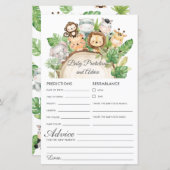 ジャングルグリーンベビー予測とアドバイスシャワー (正面/裏面)