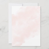 ジャングルグリーンリーピンクフローラ甘い女の子ベビーシャワー 招待状 (裏面)