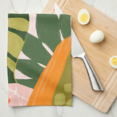 ジャングルコラージュI キッチンタオル (四つ折り)