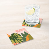 ジャングルコラージュI スクエアペーパーコースター (インサイチュ)