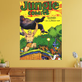 ジャングルゴリラズレイアヴィンテージ漫画 キャンバスプリント (インサイチュ (リビング))