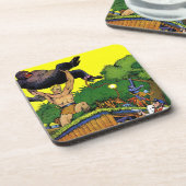 ジャングルゴリラズレイアヴィンテージ漫画 コースター (左側)