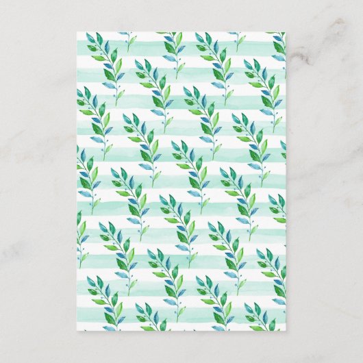 ジャングルサイの赤ちゃんシャワーベビー用ブック エンクロージャーカード (裏面)