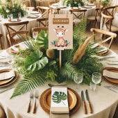 ジャングルサファリお洒落キリンのテーブルサイン テーブルナンバー