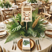 ジャングルサファリお洒落ーレオパードテーブルサイン テーブルナンバー