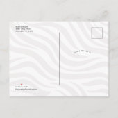 ジャングルサファリかわいいモダンインベ男女兼用クション インビテーションポストカード (裏面)