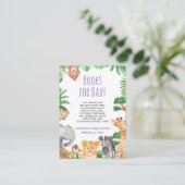 ジャングルサファリがブックカードベビーシャワーを持ち込む エンクロージャーカード (スタンド正面)