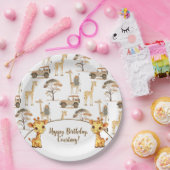 ジャングルサファリとジャラフェスバースデーパーティー ペーパープレート (パーティー)