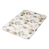 ジャングルサファリとジャラフェスパターン バスマット (アングル)