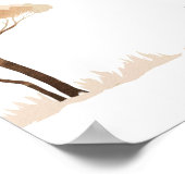 ジャングルサファリとジャラフェス子供部屋柄 ポスター (角)