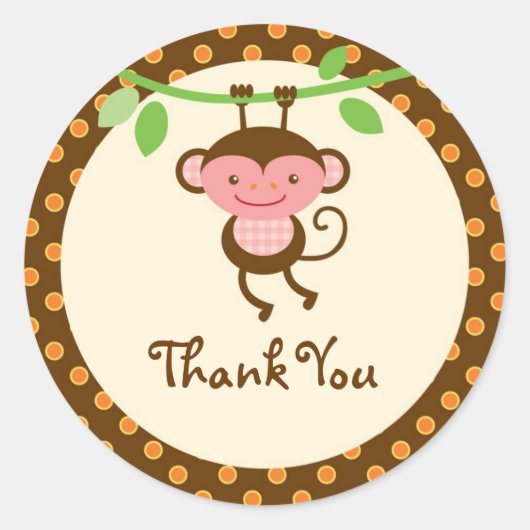 ジャングルサファリのお気に入りシール ラウンドシール (正面)