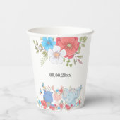 ジャングルサファリのかわいい熱帯パーティー  紙コップ (裏面)