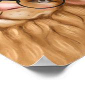 ジャングルサファリのウィルドン赤ちゃんシャワー青い水色 ポスター (角)