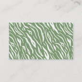 ジャングルサファリのトラの結婚式の調節 エンクロージャーカード (裏面)