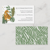 ジャングルサファリのトラの結婚式の調節 エンクロージャーカード (正面/裏面)