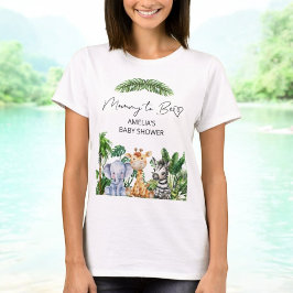 ジャングルサファリのマタニティTシャツ おめでとうございます! Tシャツ