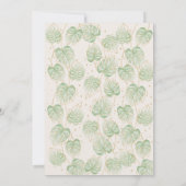 ジャングルサファリの動物たちトロピカルベイビーシャワー 招待状 (裏面)