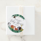 ジャングルサファリの動物たち ベビーシャワー フェイバータグ (インサイチュ)