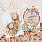 ジャングルサファリの動物のボーホジェンダーが明らかにする 招待状