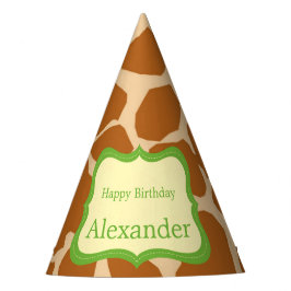 ジャングルサファリの動物の中立性の誕生日 パーティーハット