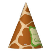 ジャングルサファリの動物の中立性の誕生日 パーティーハット (左)