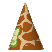 ジャングルサファリの動物の中立性の誕生日 パーティーハット (右)