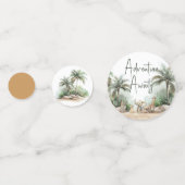 ジャングルサファリの動物の冒険がテーブルを待つ コンフェッティ (正面)