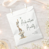 ジャングルサファリの動物の冒険が赤ちゃんシャワーを待つ フェイバーバッグ (クリップ留めされた状態)