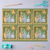 ジャングルサファリの動物の切り離し 薄葉紙 (クラフト)