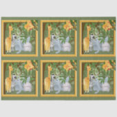 ジャングルサファリの動物の切り離し 薄葉紙 (正面)