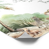 ジャングルサファリの動物の家族の伝統のサイン ポスター (角)