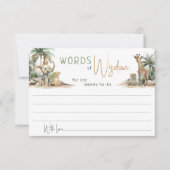 ジャングルサファリの動物の知恵のカードの言葉 サンキューカード (正面)