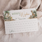 ジャングルサファリの動物の知恵のカードの言葉 サンキューカード