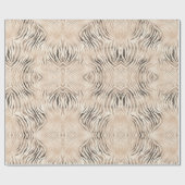 ジャングルサファリの動物をテーマにしたゼブラのプリント ラッピングペーパー (フラット)