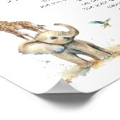 ジャングルサファリの動物ママのおなかの大きさ ポスター (角)