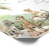 ジャングルサファリの動物ママのおなかの大きさ ポスター (角)